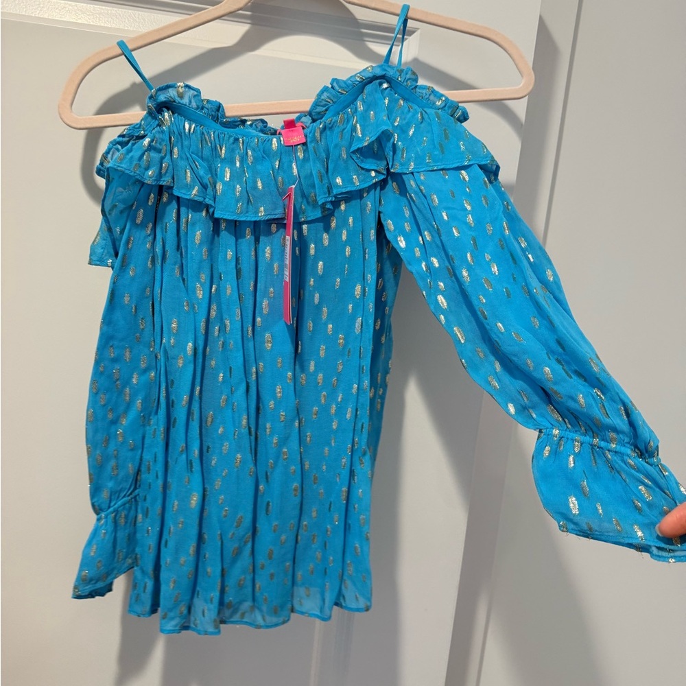 Lilly Pulitzer Turquoise Dress with Silver Dots